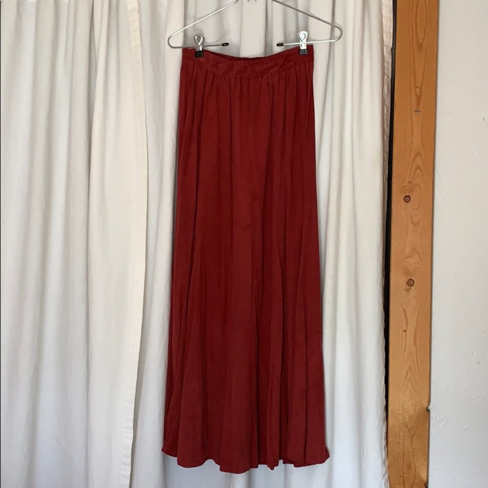 Vintage red maxi skirt
